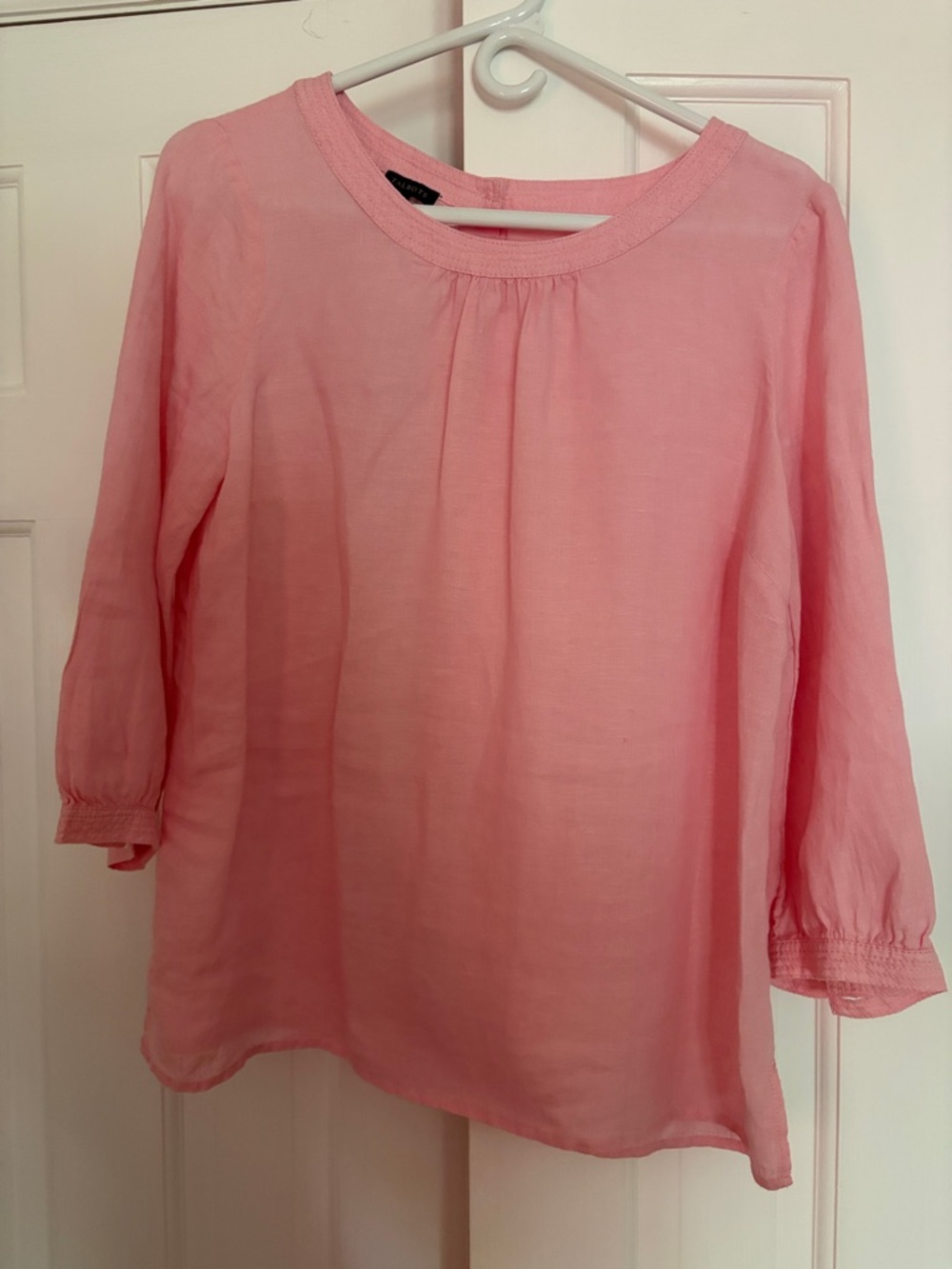 Talbots Pink Three-Quarter Sleeve Tunic Top